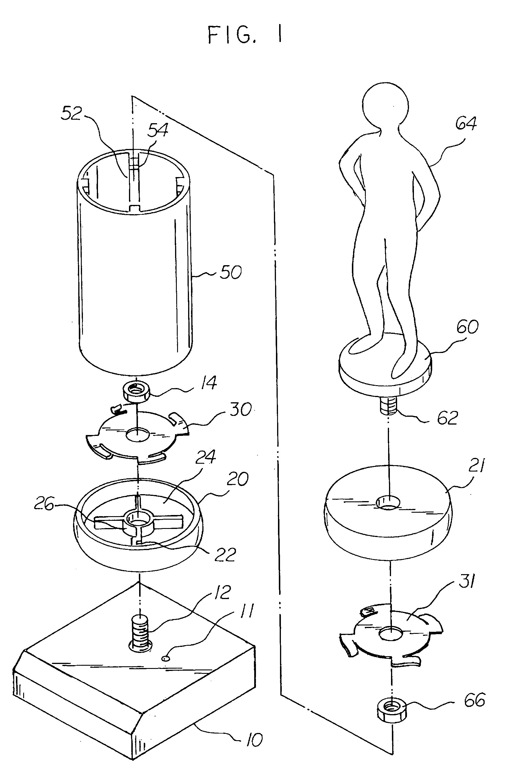 Trophy Assembly With Twist Connector