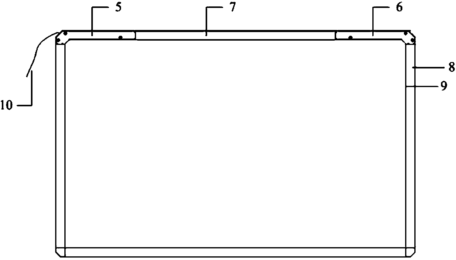 Section material strip having light-resistant function and optical touch frame