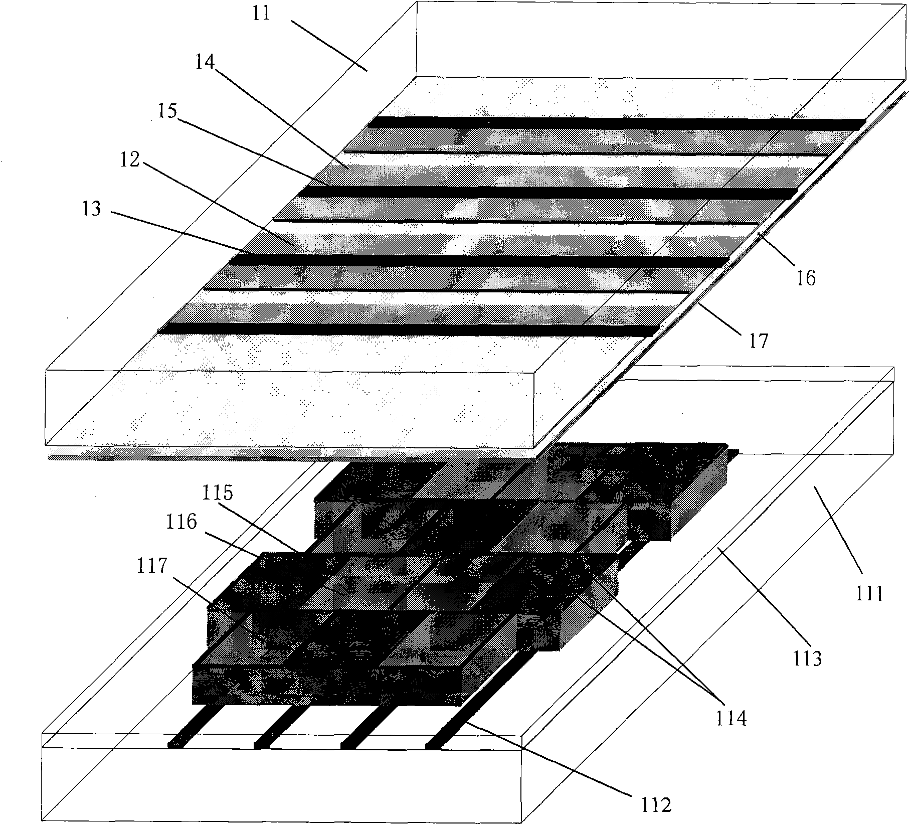 Plasma display panel provided with triangular pixel structure and driven according to sub-row branch fields