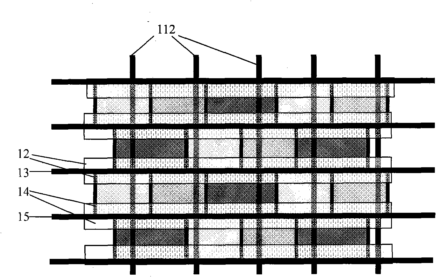 Plasma display panel provided with triangular pixel structure and driven according to sub-row branch fields