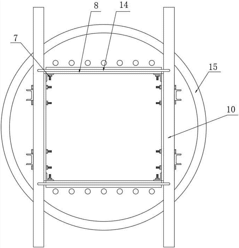 Method of connecting bridge round pier column with square bent cap anchorage rebar skeleton in sleeving mode