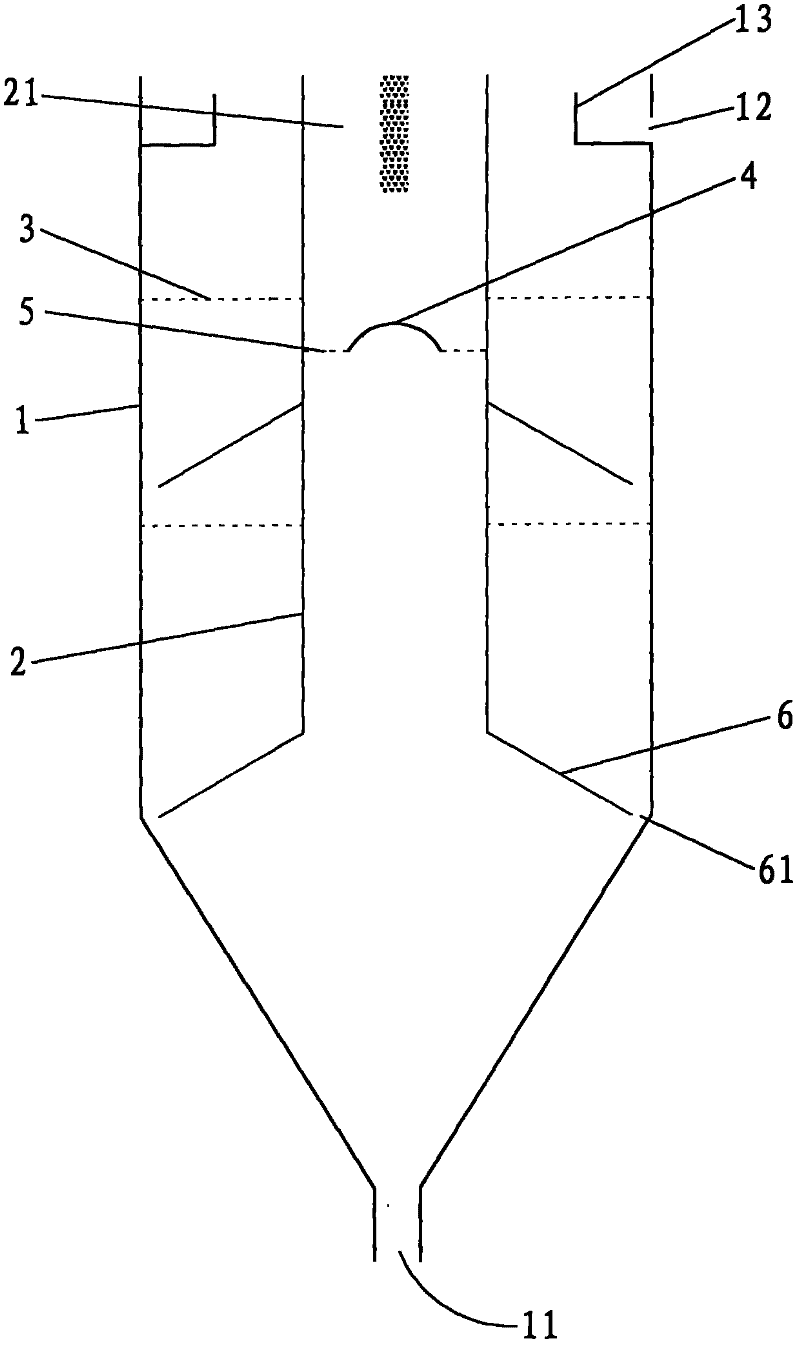 A rapid sedimentation and concentration tank for tailings sewage