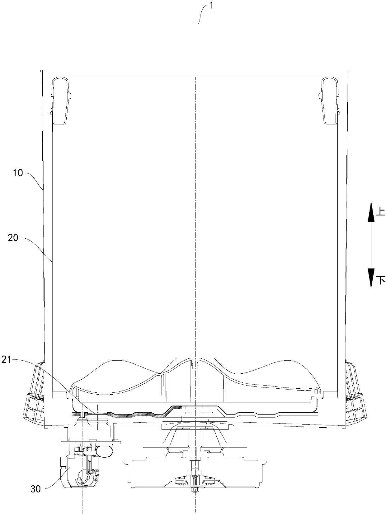 Washing machine and water discharging mechanism thereof