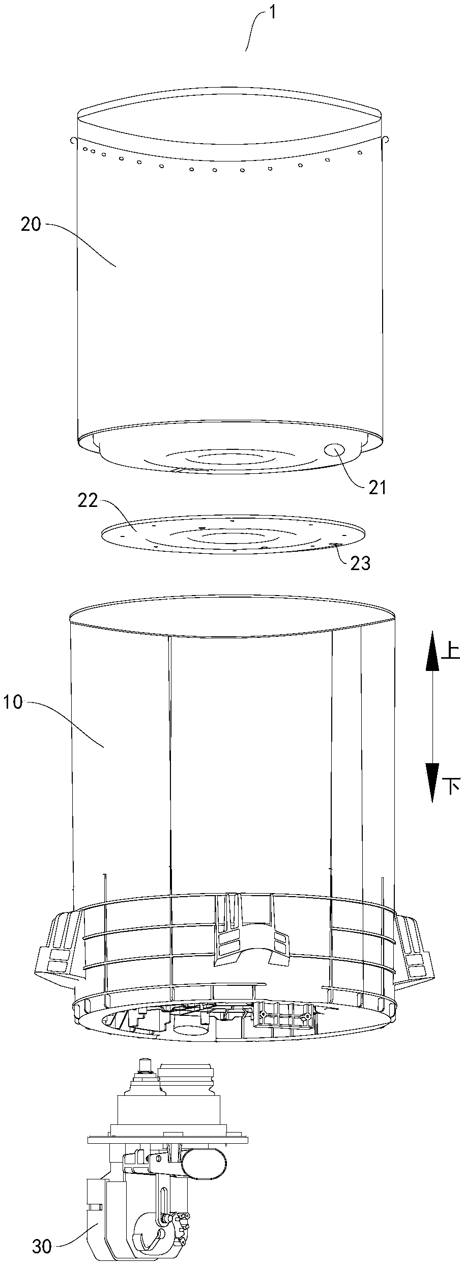 Washing machine and water discharging mechanism thereof