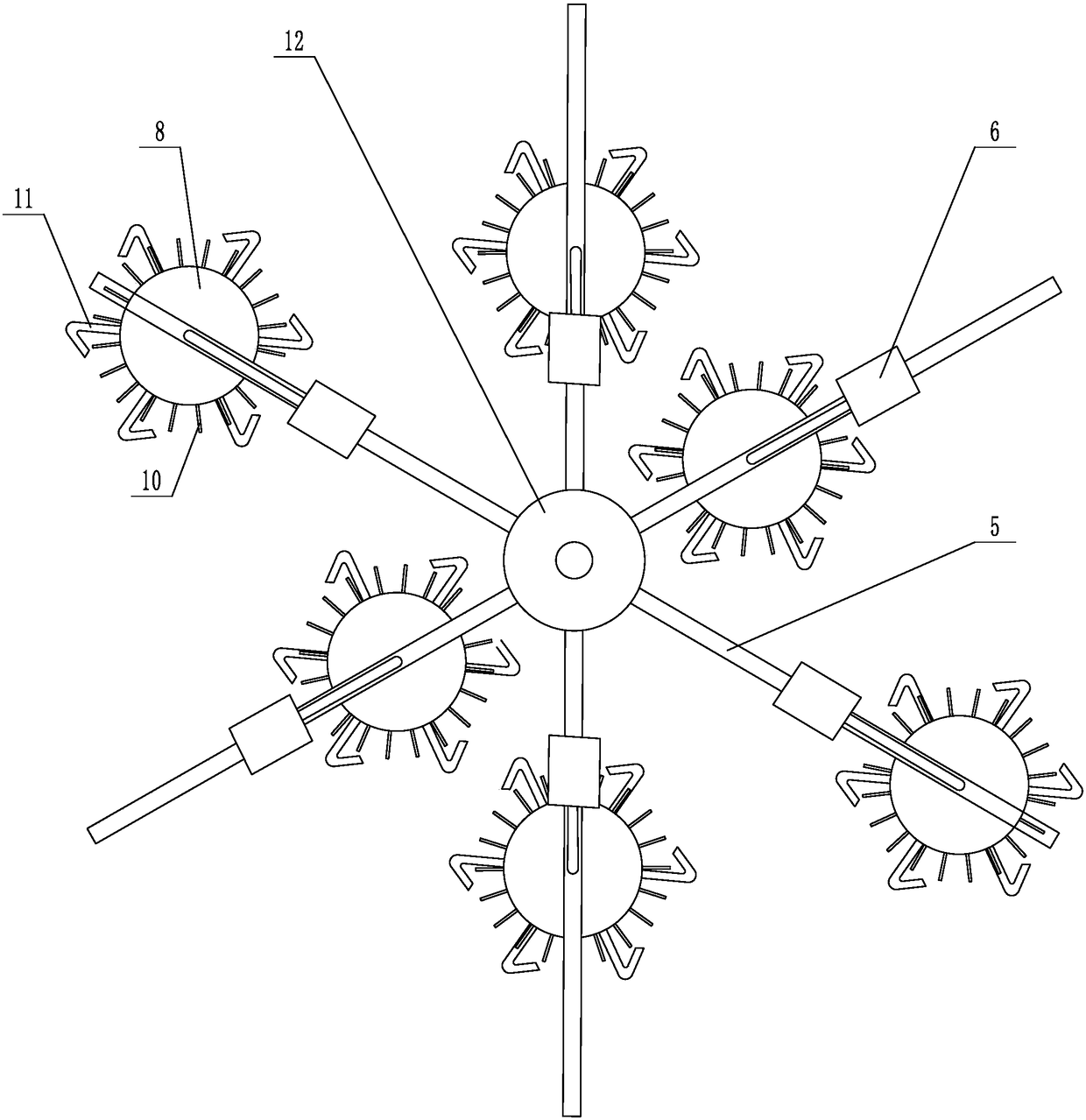 Layered fish feeding structure