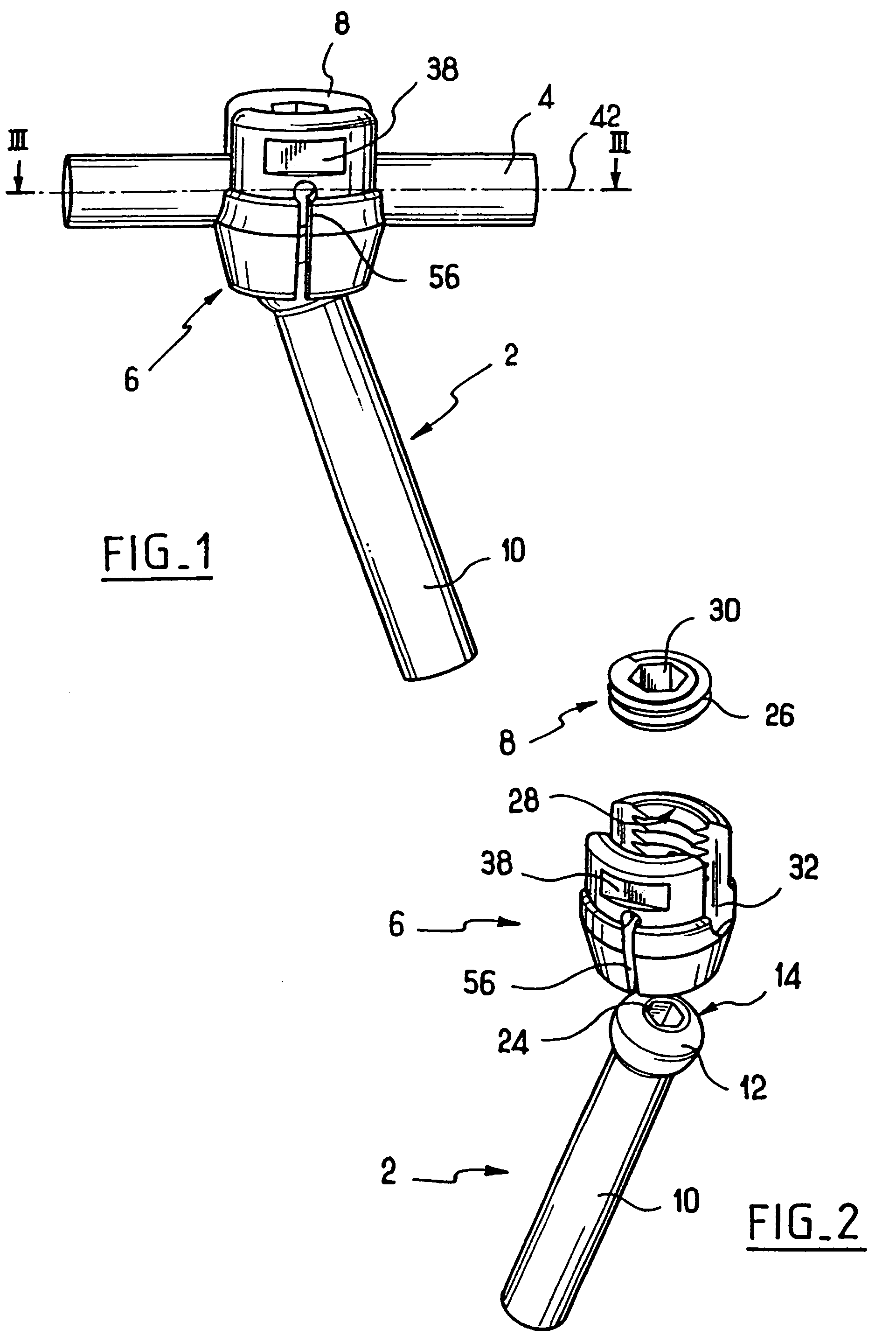 Multiaxial connection for osteosynthesis