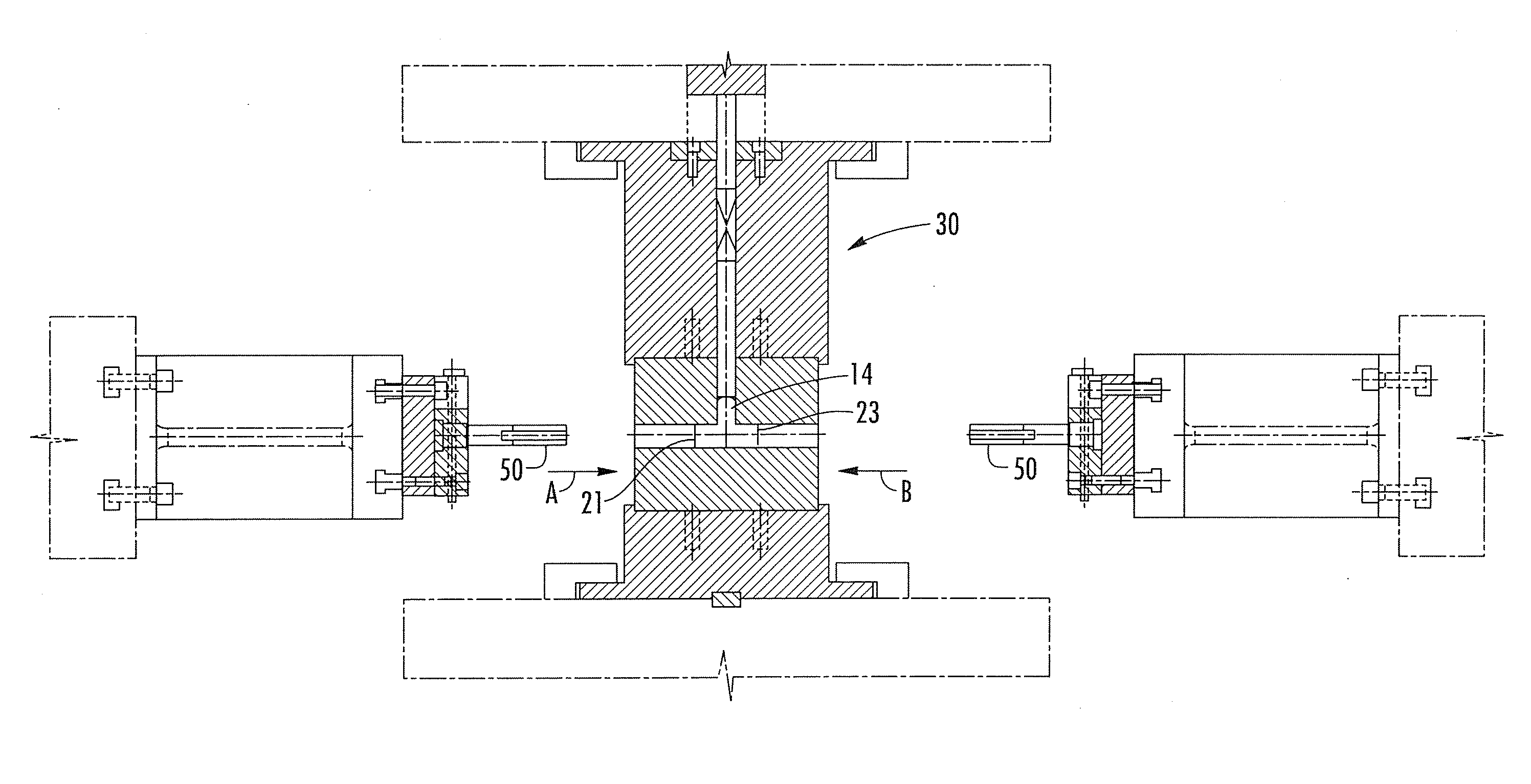 T-fitting manufacturing method and tool