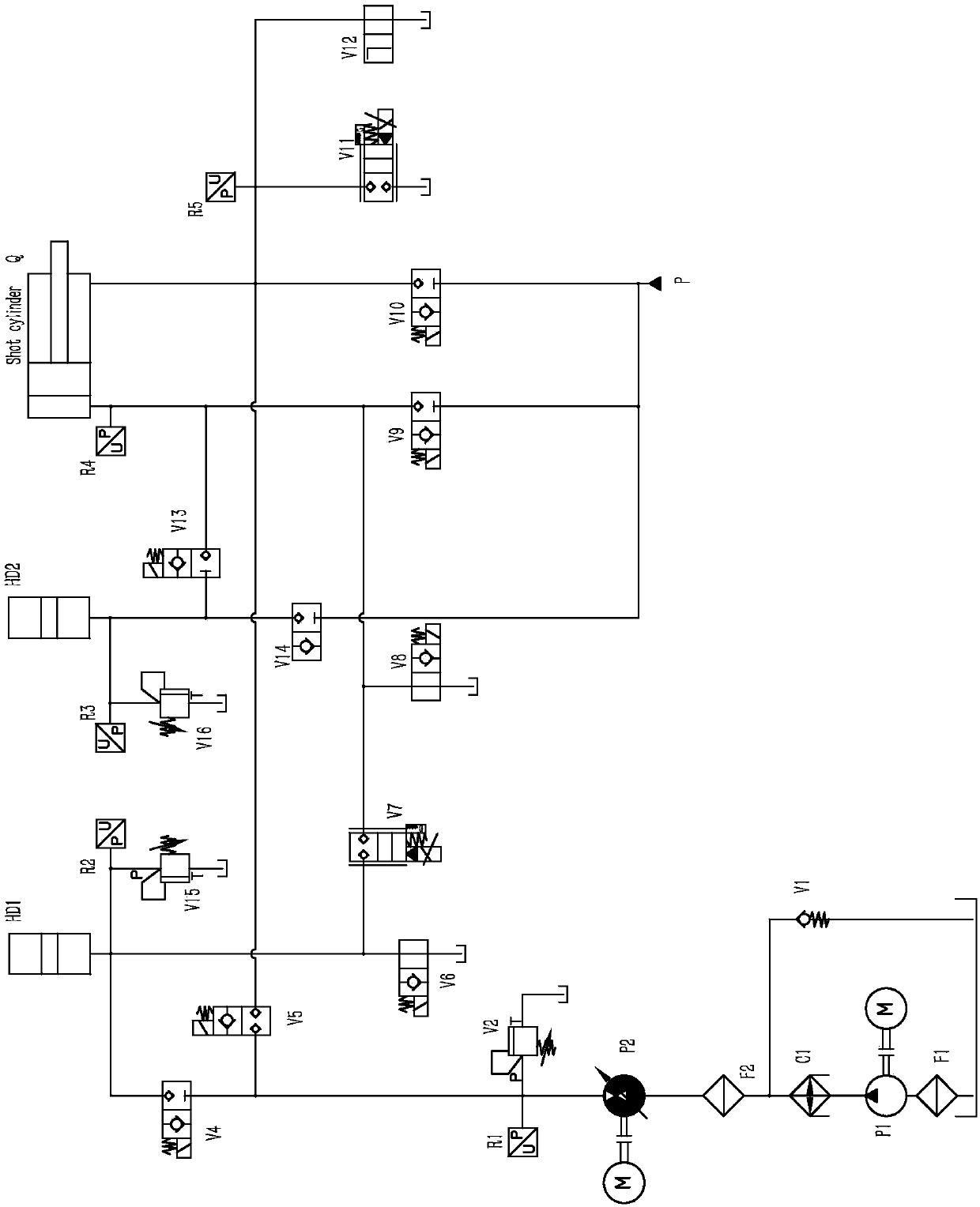 Pressurizing device and method of unpressurized oil cylinder