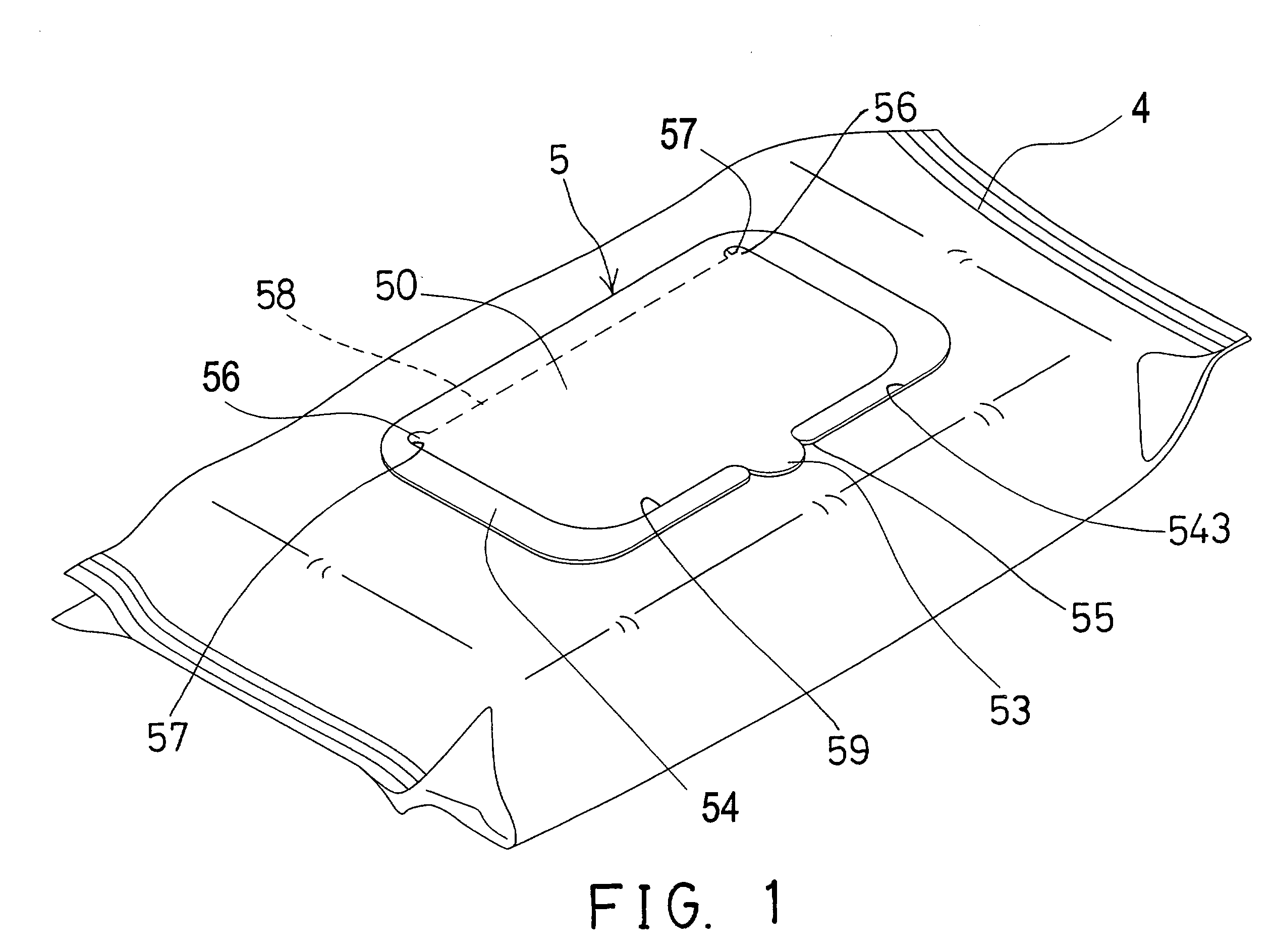 Napkin container having openable and sealable cover