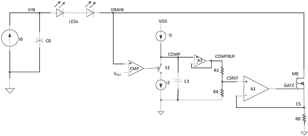 Controller, chip and method for eliminating current ripple of LED driving system