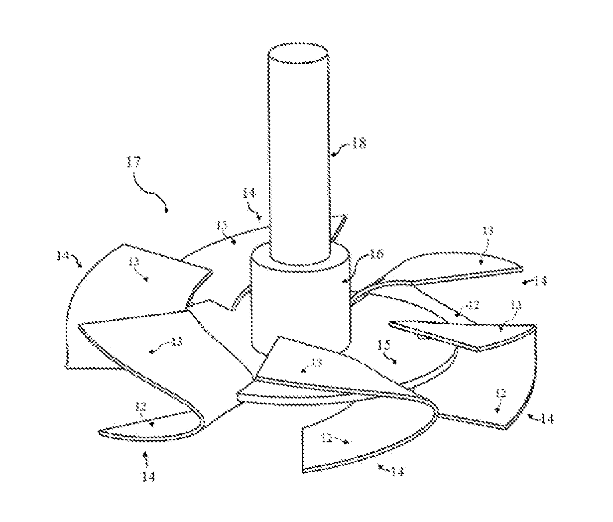 Gas-Liquid Dispersion Impeller Assembly With Annular-Sector-Shaped Concave Blades