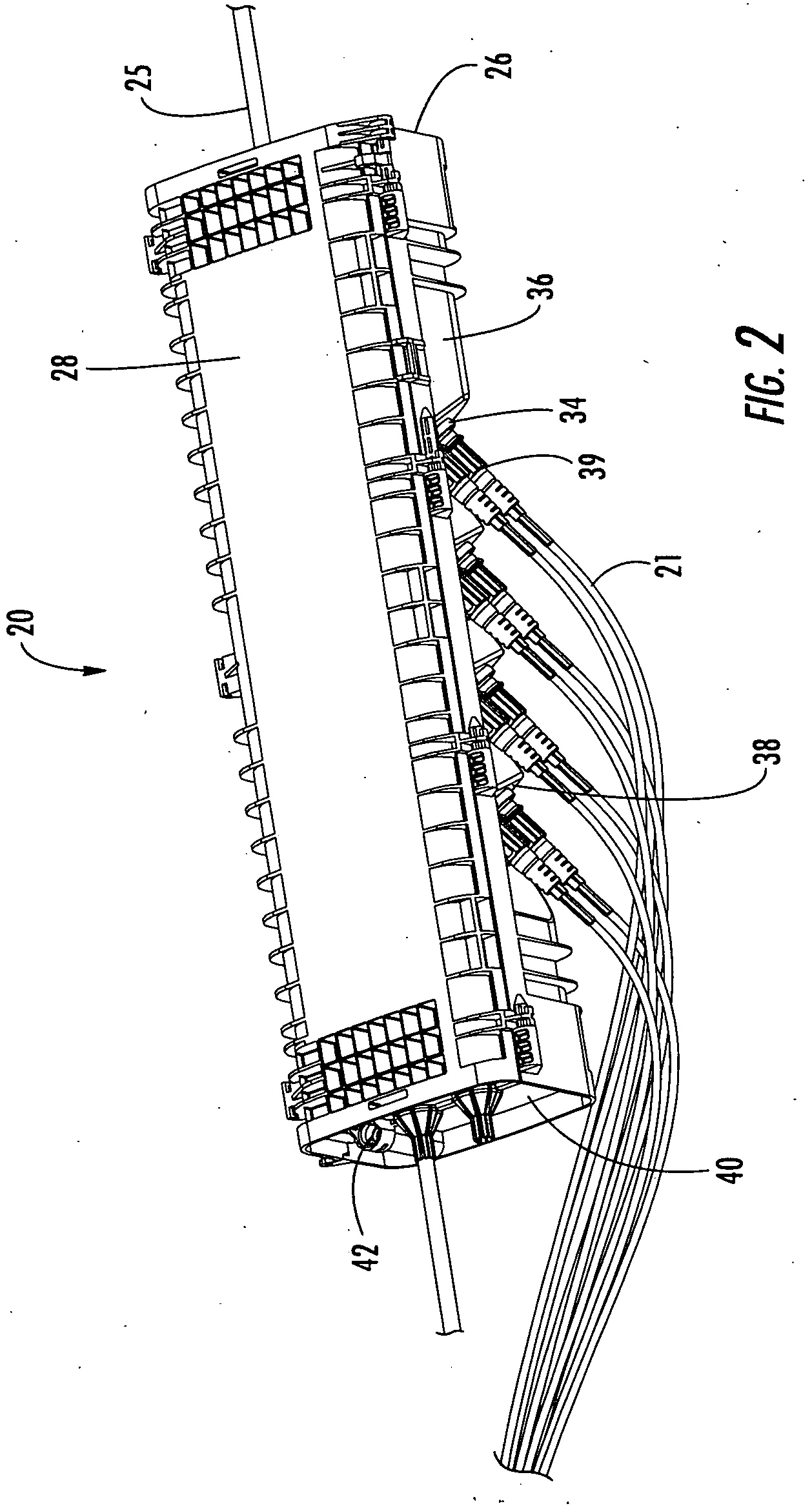 Optical connection closure having at least one connector port