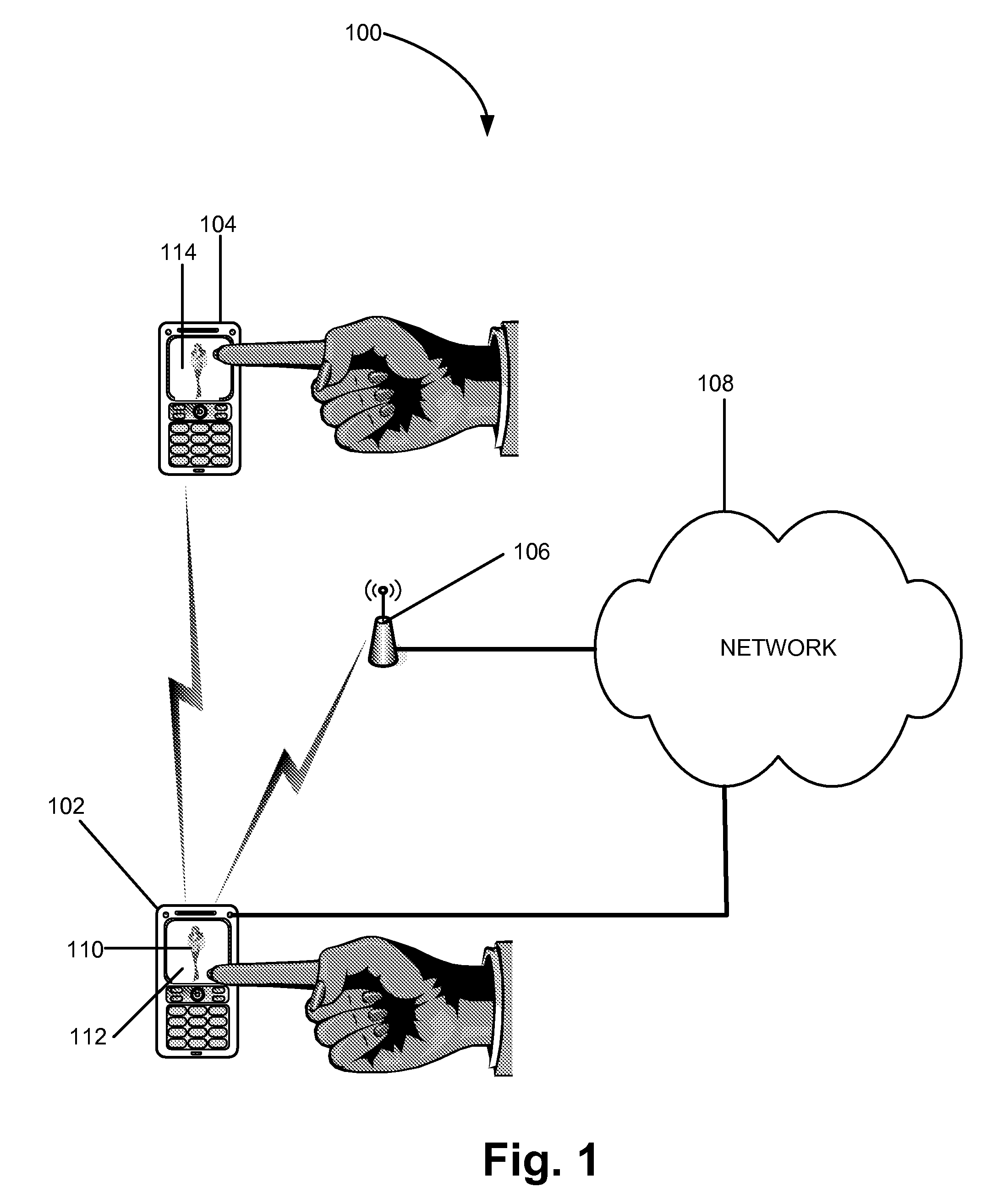 Using touches to transfer information between devices