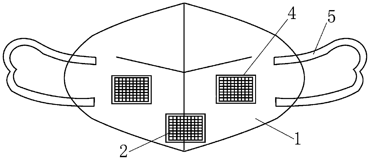 Cavity-separated breathing mask