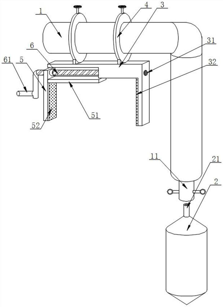 Detachable shipborne navigational flow measuring bracket