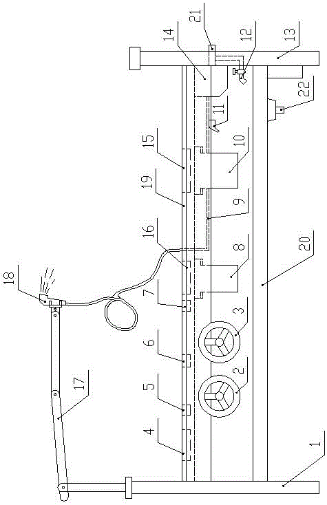 Nursing bed having bathing and urine and feces cleaning functions and used for bedridden patients