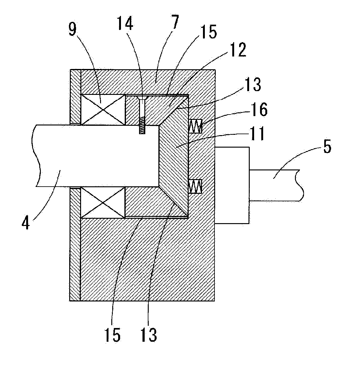 Grinding tool with eccentric rotation shaft