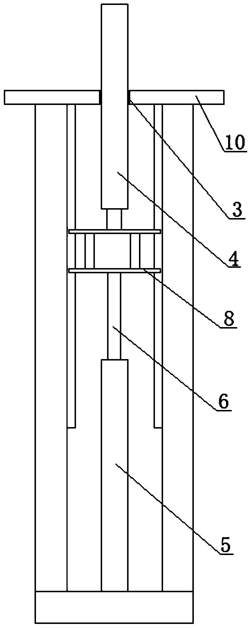 Construction method for tunnel second lining concrete by using automatic inserting type vibrating device