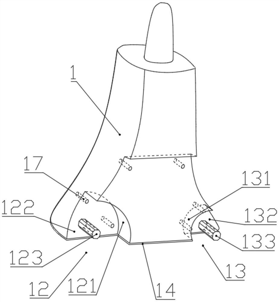 Wing type inner and outer malleolus adjustable tumor half-ankle joint prosthesis