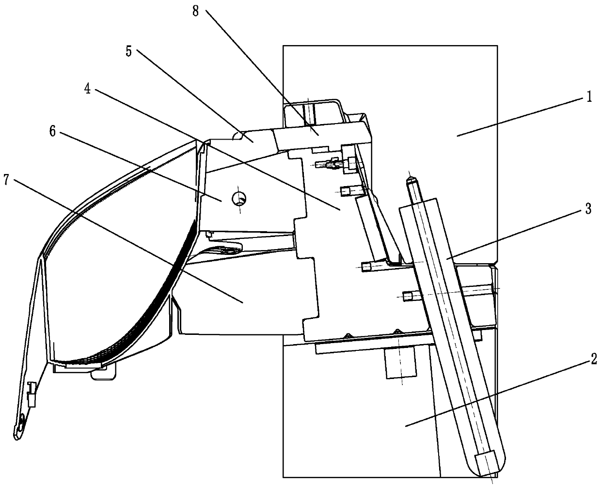 Injection mold with step-by-step demolding structure