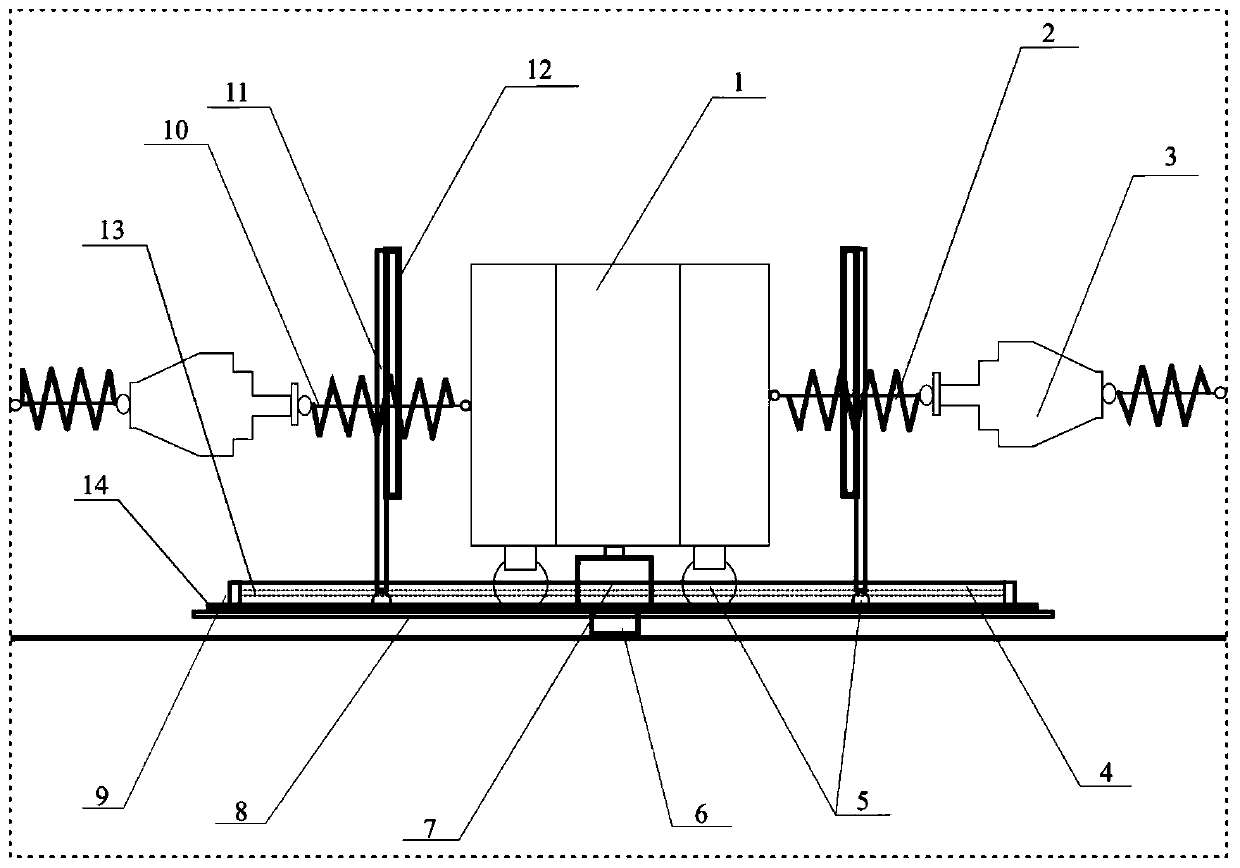 Damping device for tuning collision inerter mass of fan