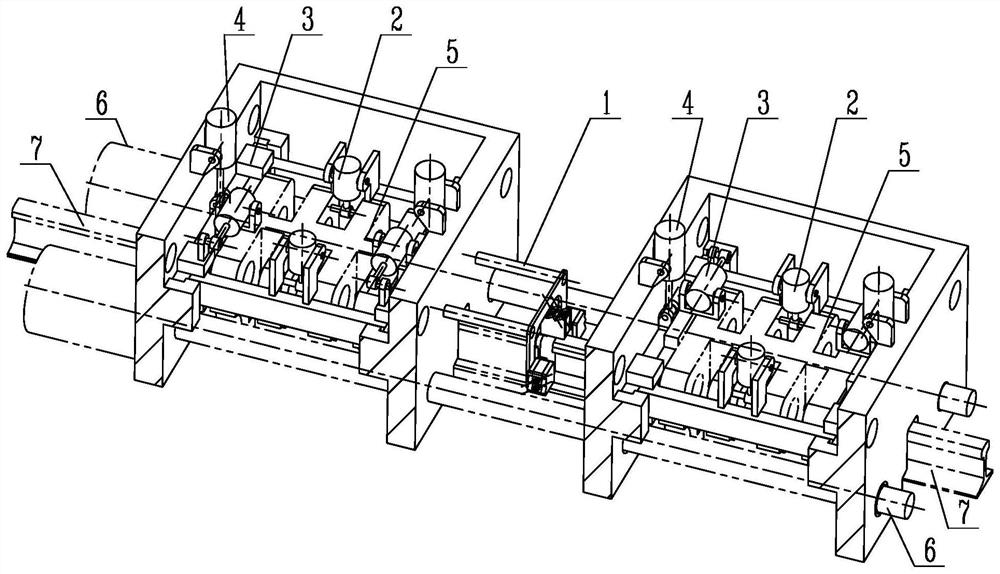 Steel rail aligning mechanism and aligning method