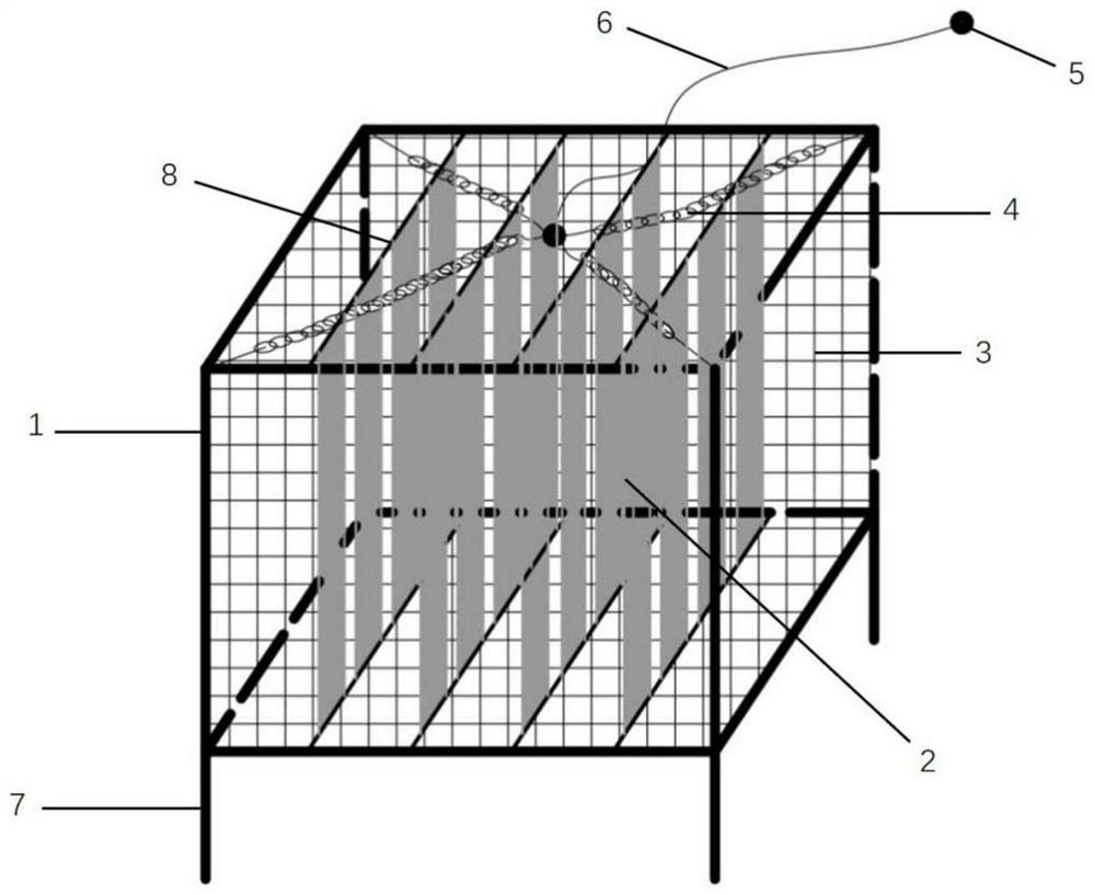 In-situ spawning induction device and in-situ spawning induction method for parent sea cucumber