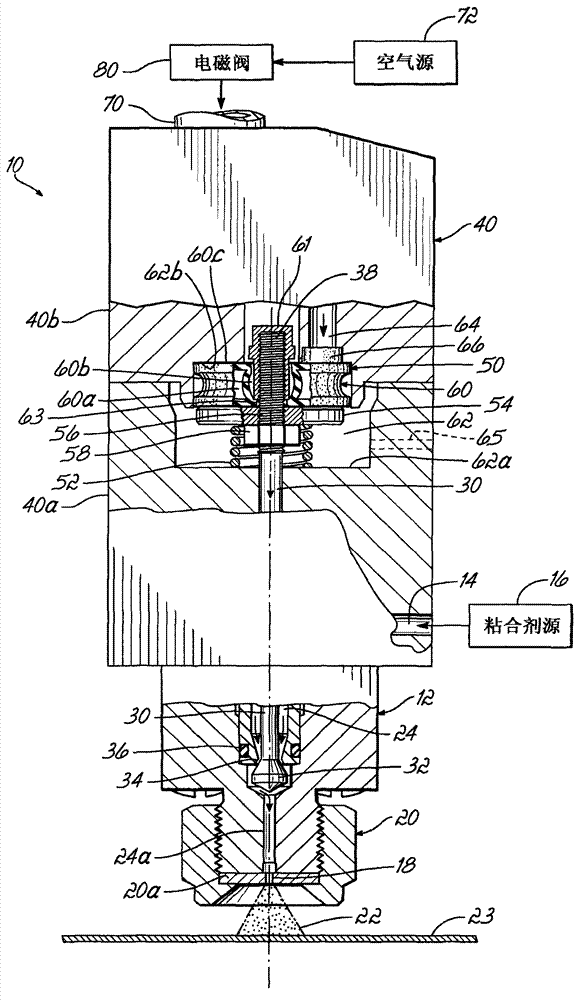 Pneumatically actuated liquid dispensing valve and method