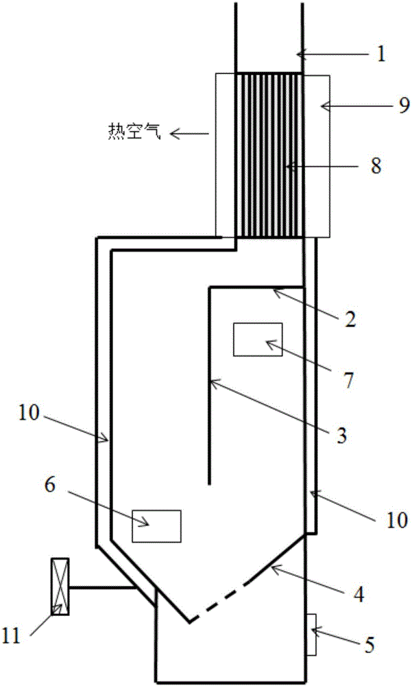 Energy-saving and environment-friendly coal-fired hot-blast heating stove and heating method and application thereof