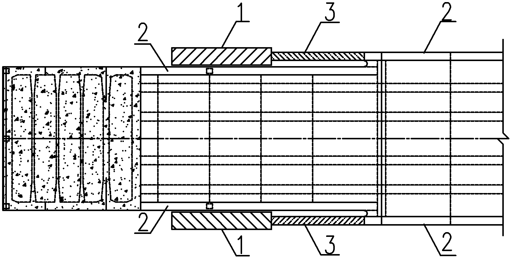 Half-through bowstring arch bridge adopting partial rigid connection mode among arched girders