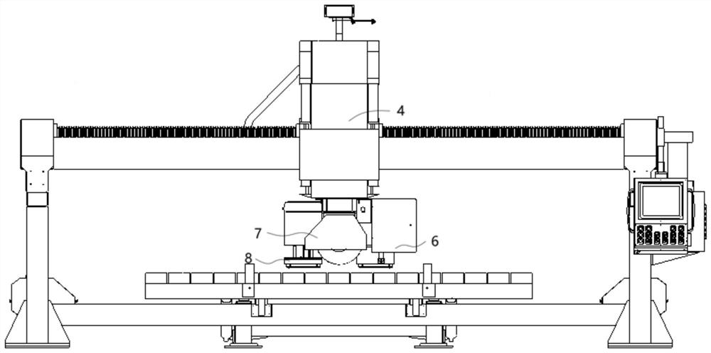 Intelligent numerical control bridge type cutting machine and control method