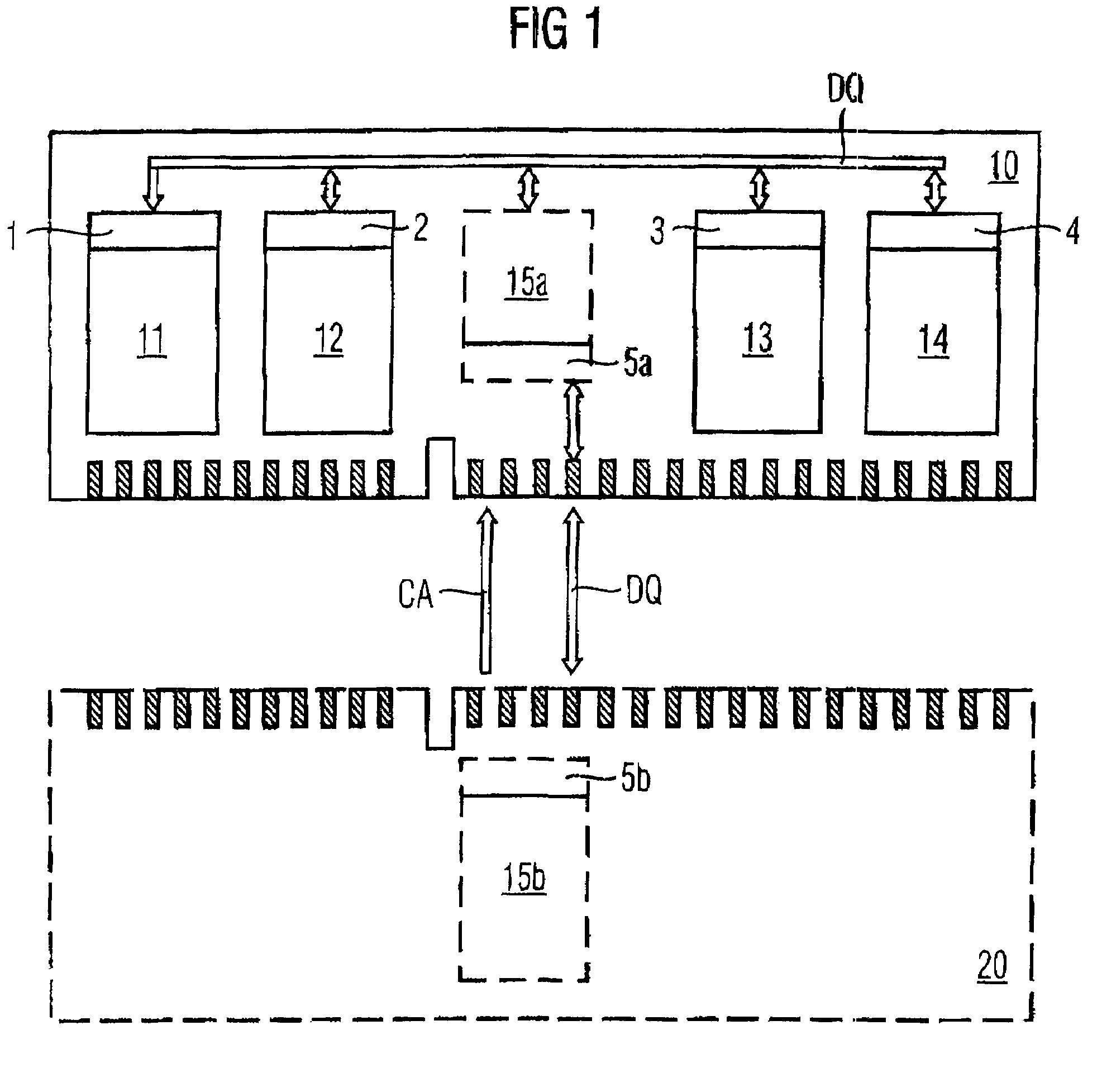 Semiconductor memory system and method for the transfer of write and read data signals in a semiconductor memory system