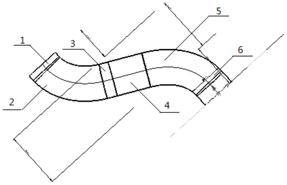 Manufacturing and mounting method for S-shaped bent pipeline of large sintering flue