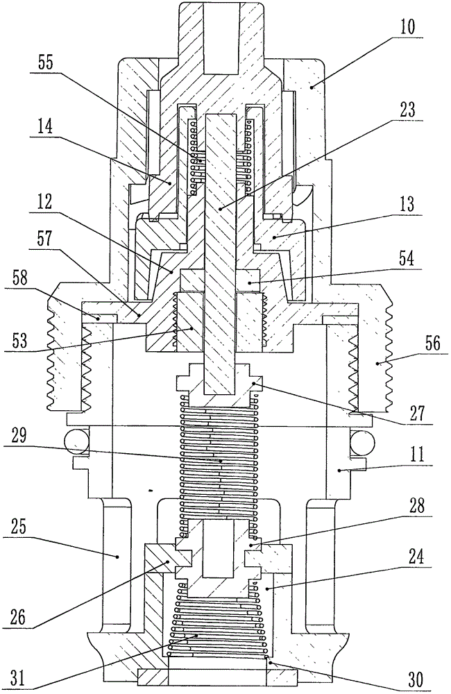 Press bound type water valve