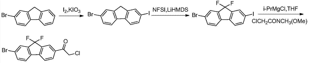 Preparation method of fluorene ethyl ketone derivative