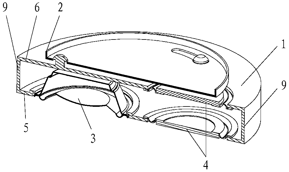 Surface-mounted ultrathin ceiling sound box without hole