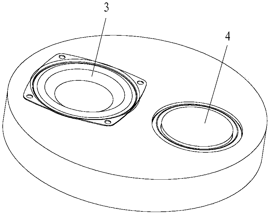 Surface-mounted ultrathin ceiling sound box without hole