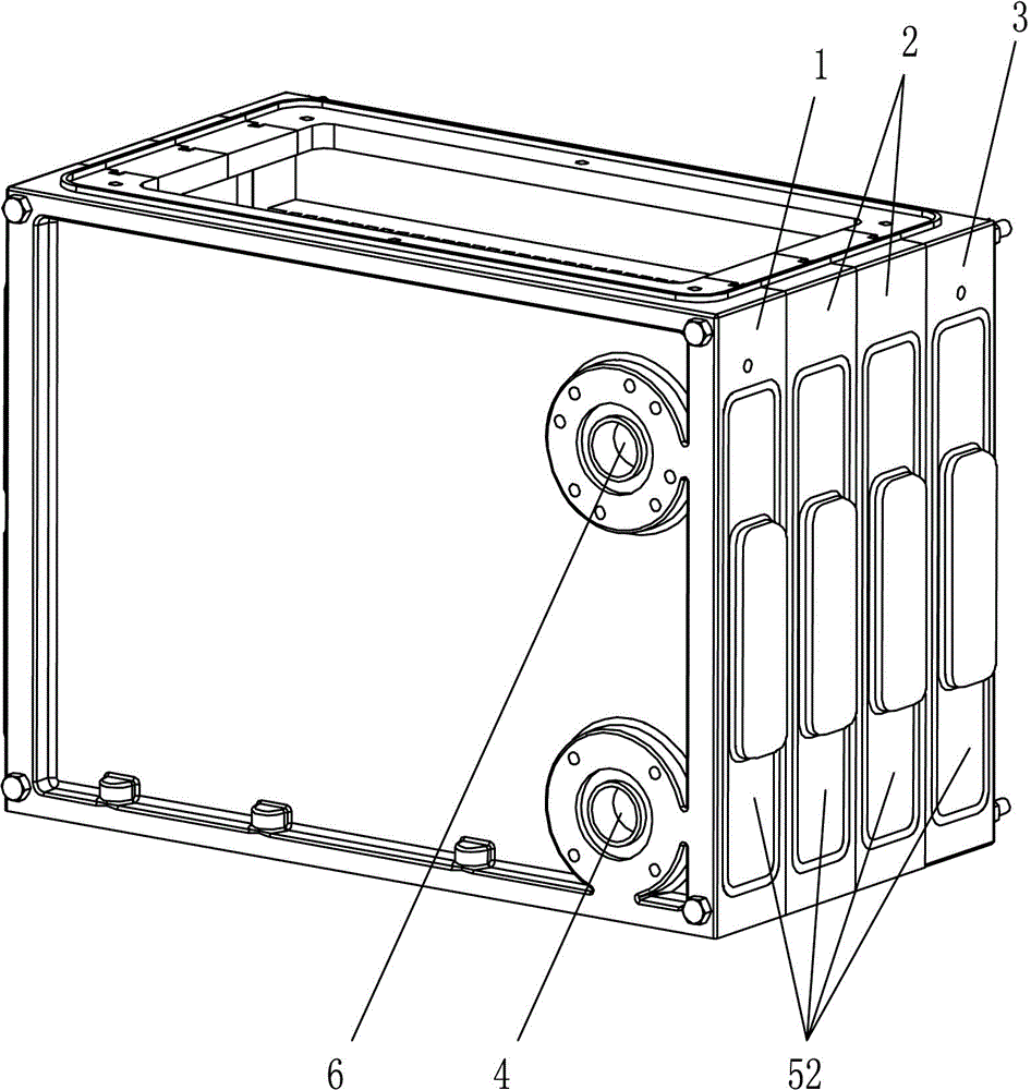 Cast aluminum heat exchanger of gas-fired boiler