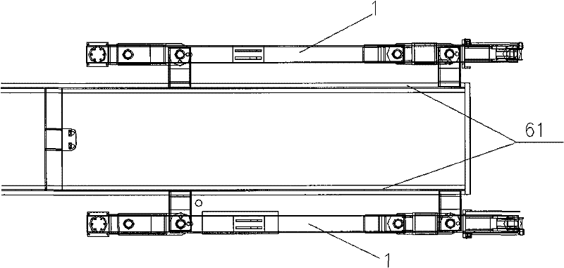 Lifting device for transport platform truck