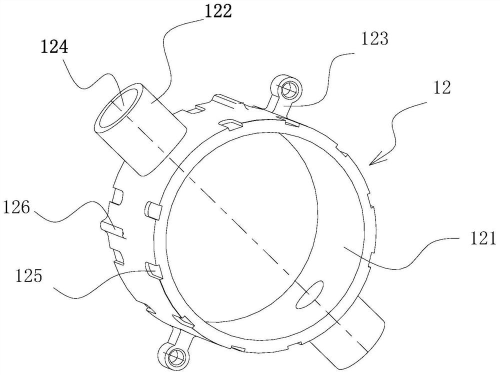 Light-weight electronic throttle valve with plastic shell