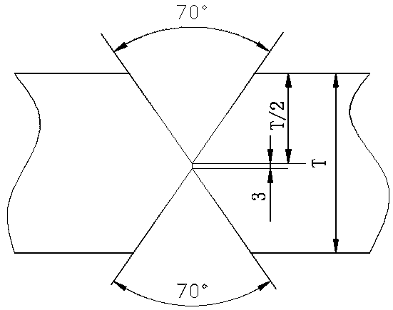 Back-chipping-free double-wire submerged arc welding method of pipe-shaped structure