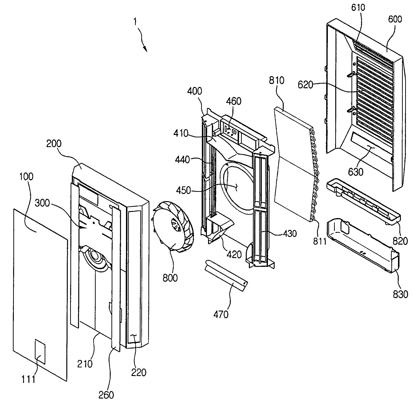 Indoor unit in air conditioner