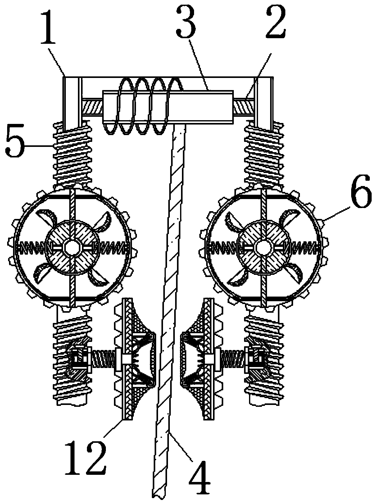 Size deviation vicious circulation removing device for crane