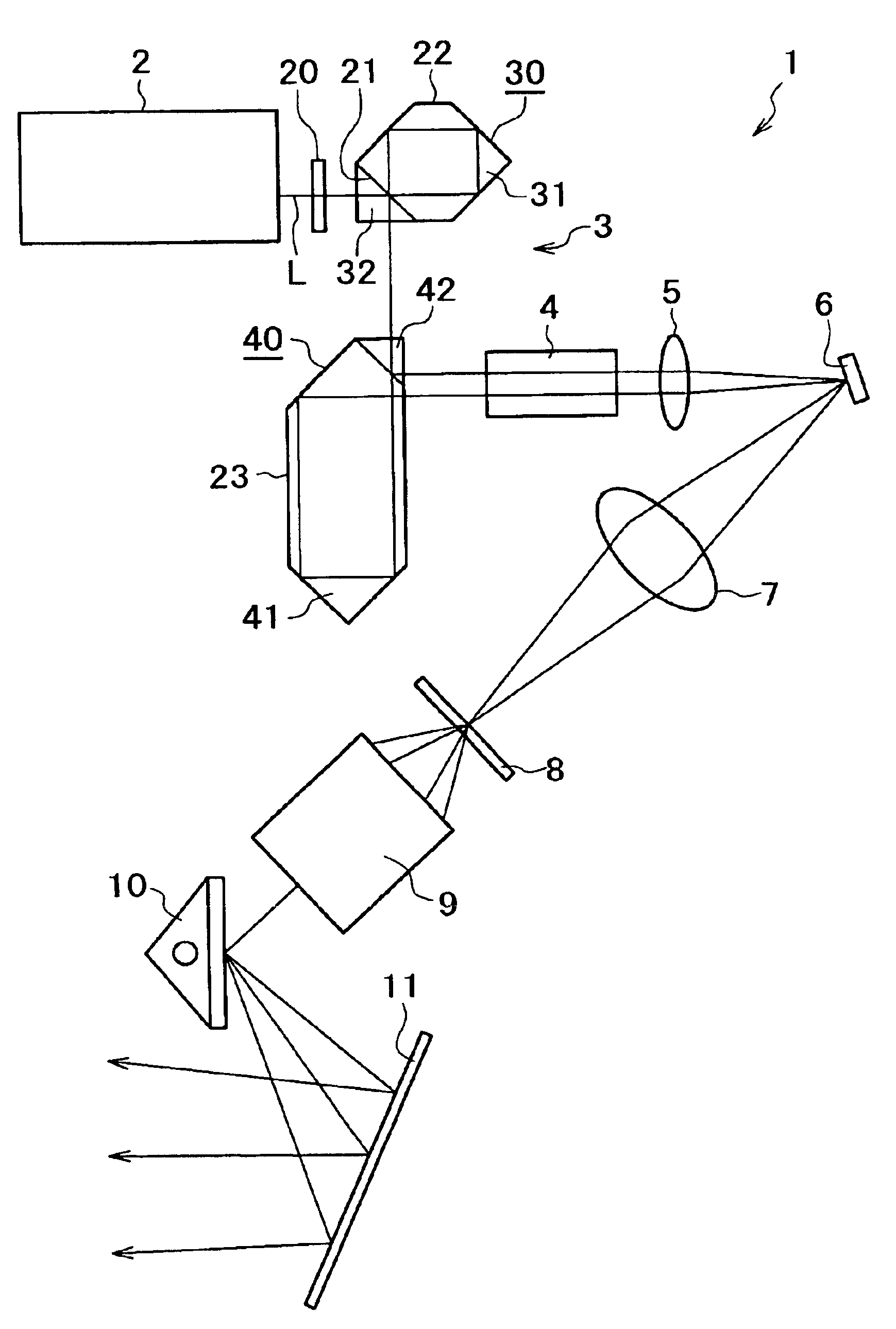 Illuminating optical unit in image display unit, and image display unit