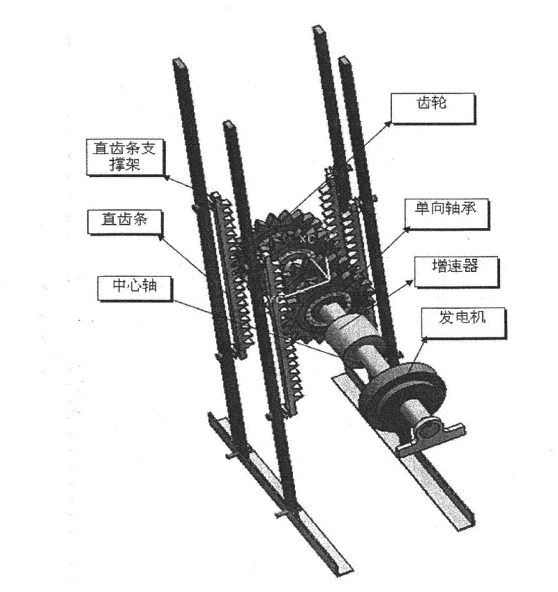 Method for realizing kinetic energy generation of electric automobile by using vibration