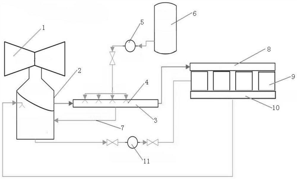 Direct air cooling combined type atomizing back pressure reducing device