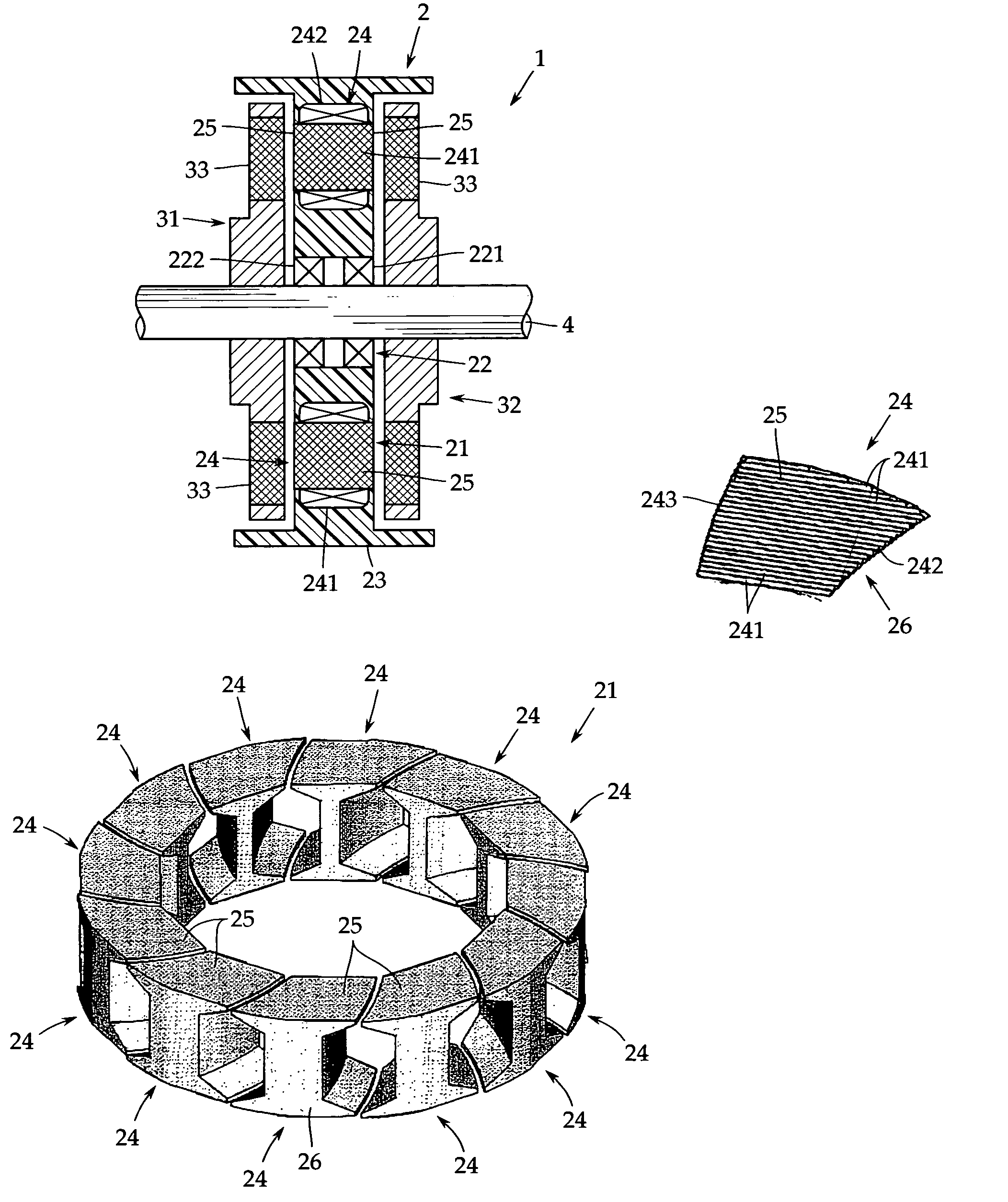 Axial gap electronic motor