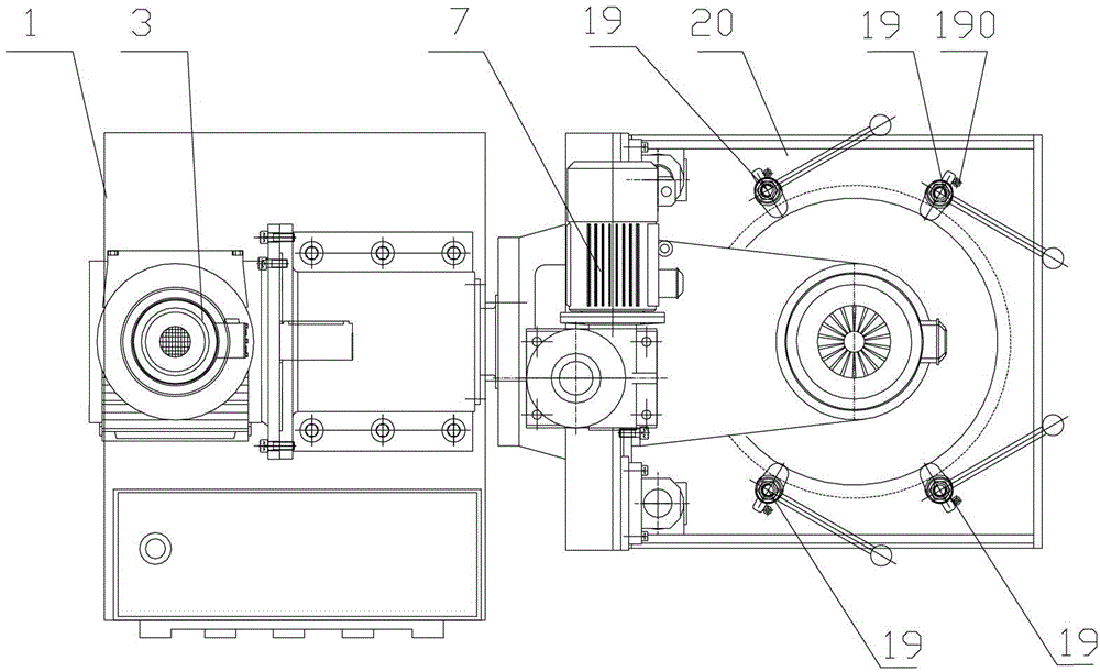 A reducer test device and a reducer production line