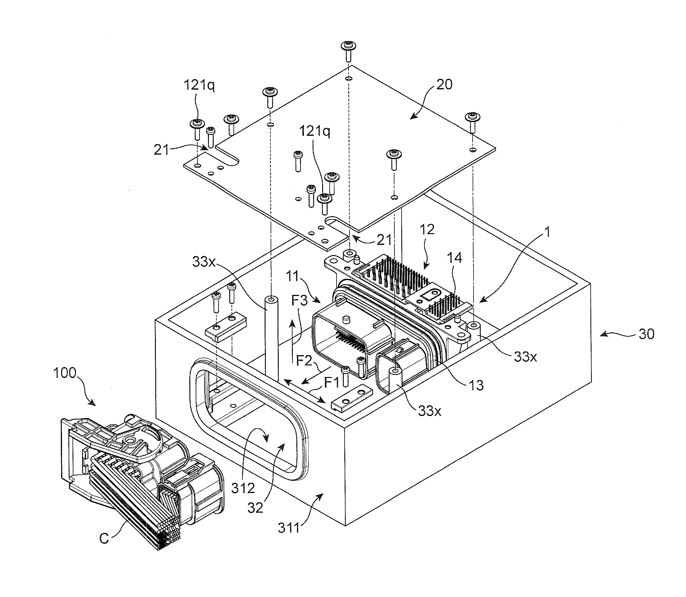 Casing for electric connector