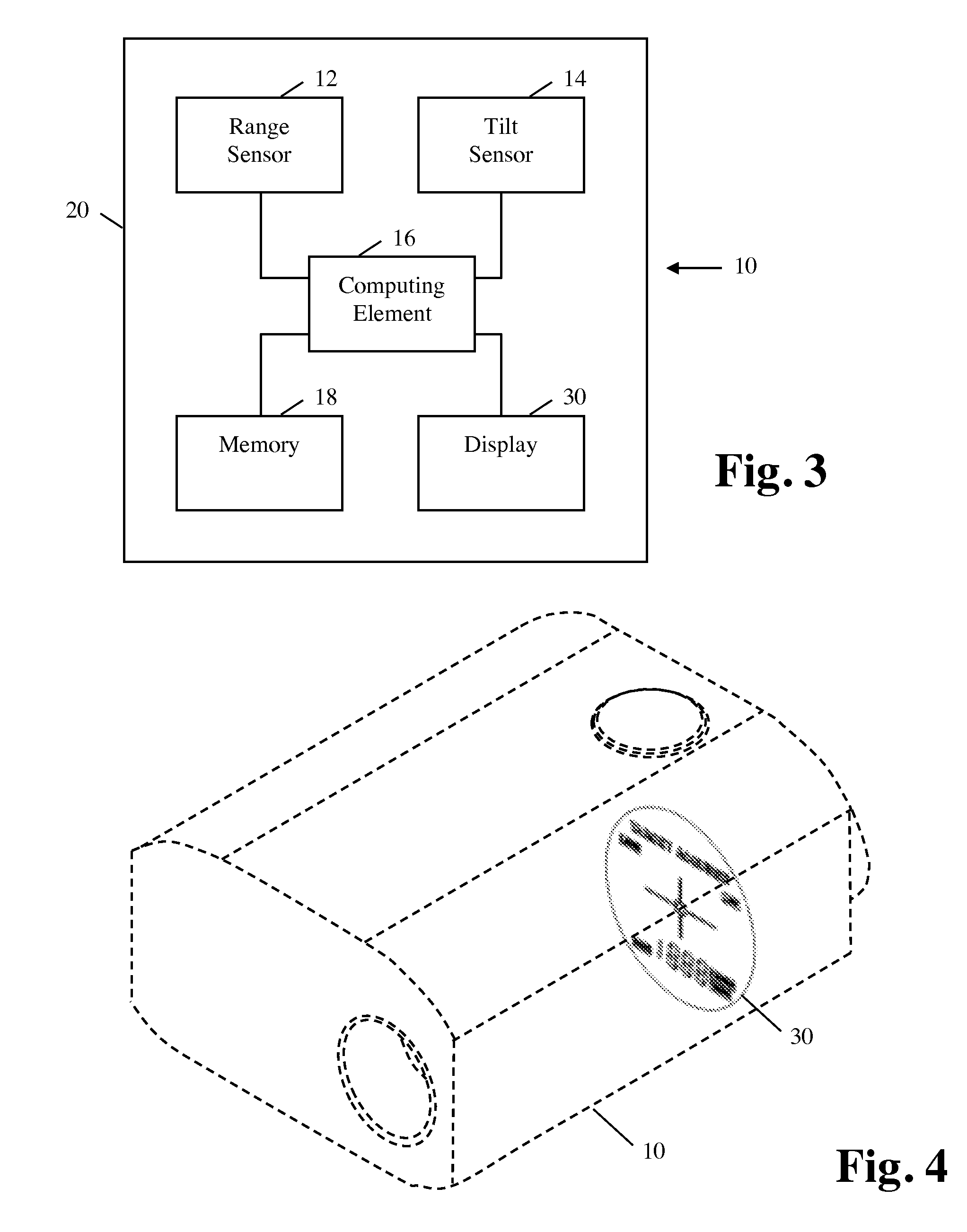 Display indicating aiming point using intermediate point in trajectory path